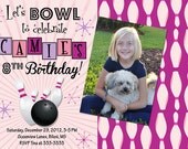 Pink Bowling Birthday Party Invitations - printable Il_170x135