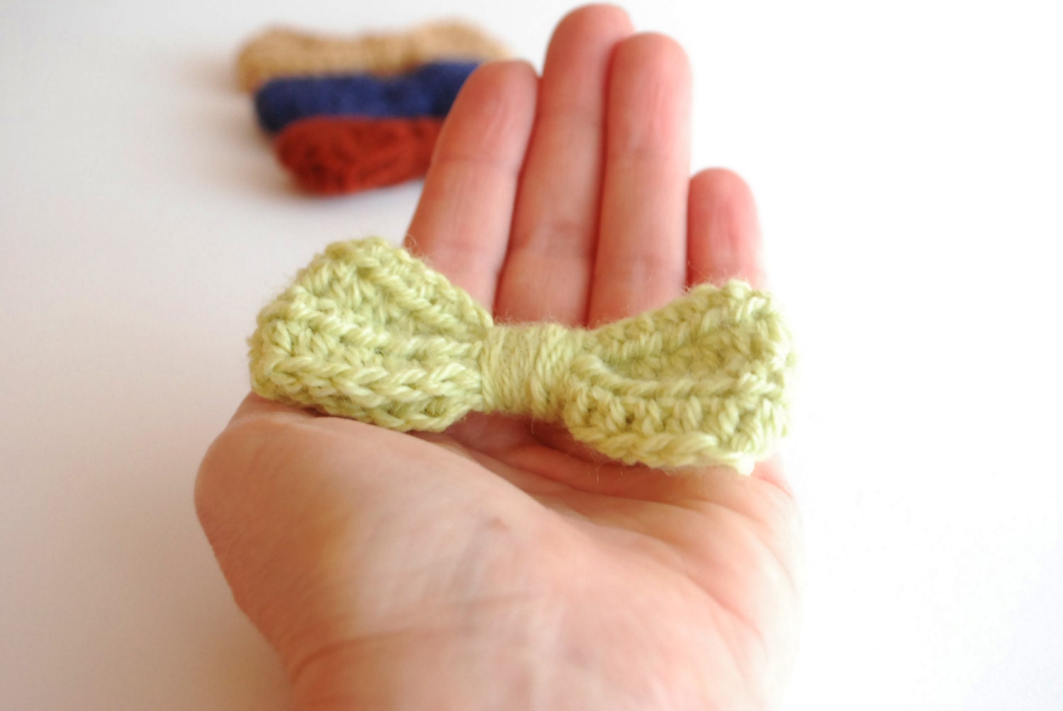 Crocheted Bow Tie Brooch Accessory Trend 2013