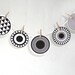 Black white 2 inch circles for crafting, scrapbooking, card making, decoration, DIY printable collage sheet, gift tags, pdf, digital file