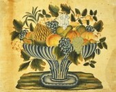Still life print painting print Victorian art Vintage prints Old Prints Antique fruit art Home decor 8x10 print