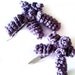 Purple Hairclips, Plum Ruffled Crochet Hair Clip by Knit Blossom