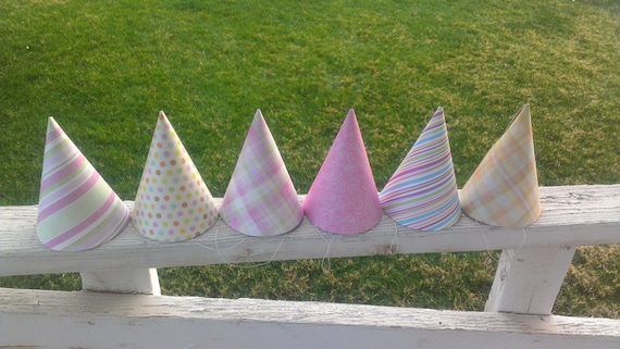 Pink Party Hat Collection- Plaid, Swirls, Polka Dots & Stripes
