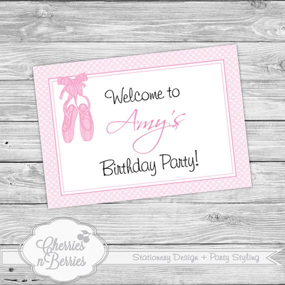 Ballerina Party - Printable Welcome Sign Il_570xn