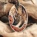 Hyena Pendant Grey Black Creative Design Decoration Fantasy Wood Art, Plywood Clay
