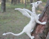 Hand Made Needle Felted FANTASY DRAGON, soft sculpture, collectible figure
