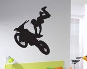 Dirt Bike Rider 2 Large 36"x28" Motorcross Vinyl Wall Decal Motorcycle Vinyl Wall Decal