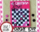 Checker Love felt checker game .PDF Pattern