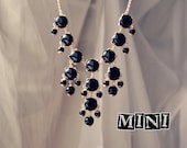 MINI Bubble Necklace J. Crew Style Inspired Statement Necklace Black