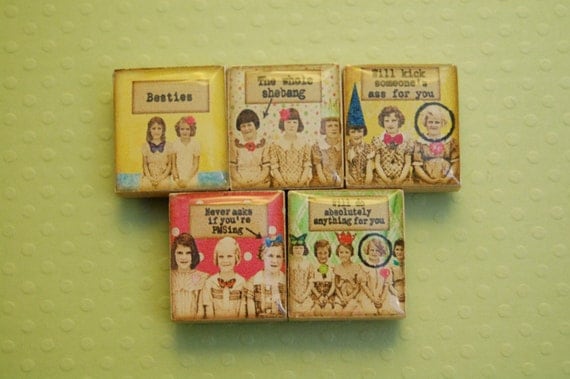 Buy cute gifts for girlfriends - Scrabble Tile Magnets - Sassy Girlfriends, Neodymium Rare Earth, Super Strong, Fridge, Office, Novelty, Cute, Gift, Funny