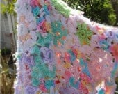 Crochet Rag Quilt Baby Blanket PDF Pattern Permission to Sell Baby Shower Gift