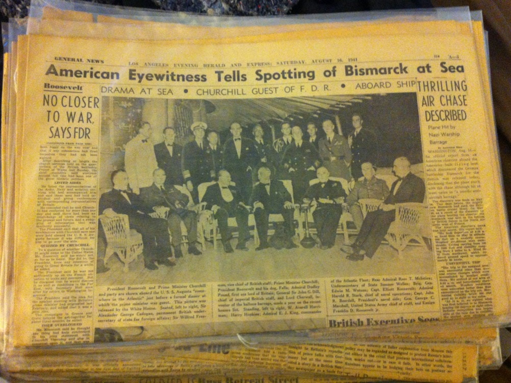SALE Los Angeles Evening Herald August 16, 1941 Newspaper WWII