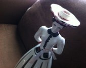 SALE Vintage Unique Lady Candle Holder 