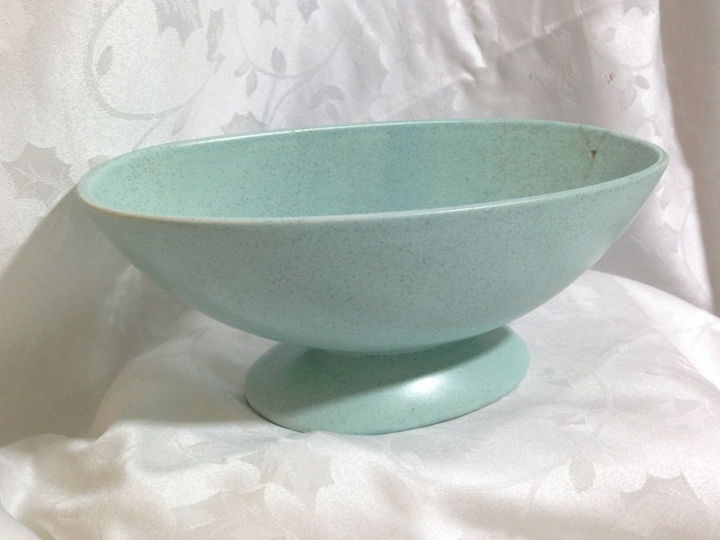 Teal Mid Century Vintage Haeger Pottery Bowl/Planter