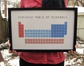 Get 1 - The Periodic Table of Scrabble -- 11x17 inch digital print