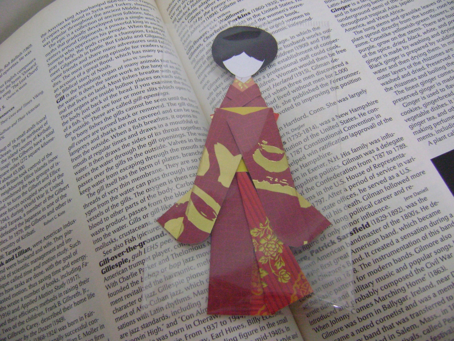 Handmade Japanese Origami Doll using Red Packet / AngPau Bookmark