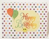 Happy Birthday Interactive Pop Up Polka Dot Handmade Card