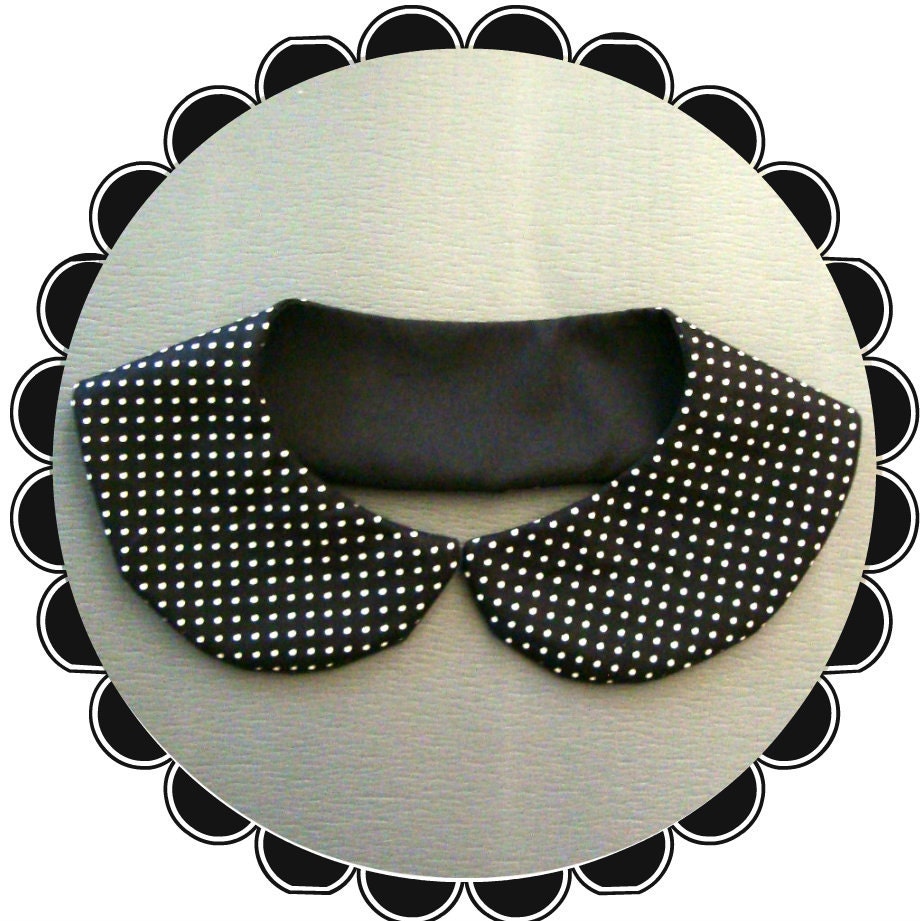 Black and White Polka Dot Peter Pan Collar