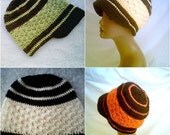 Pattern in PDF Men's Falling Leaves Visor Pattern 0008 Like Two Patterns in one