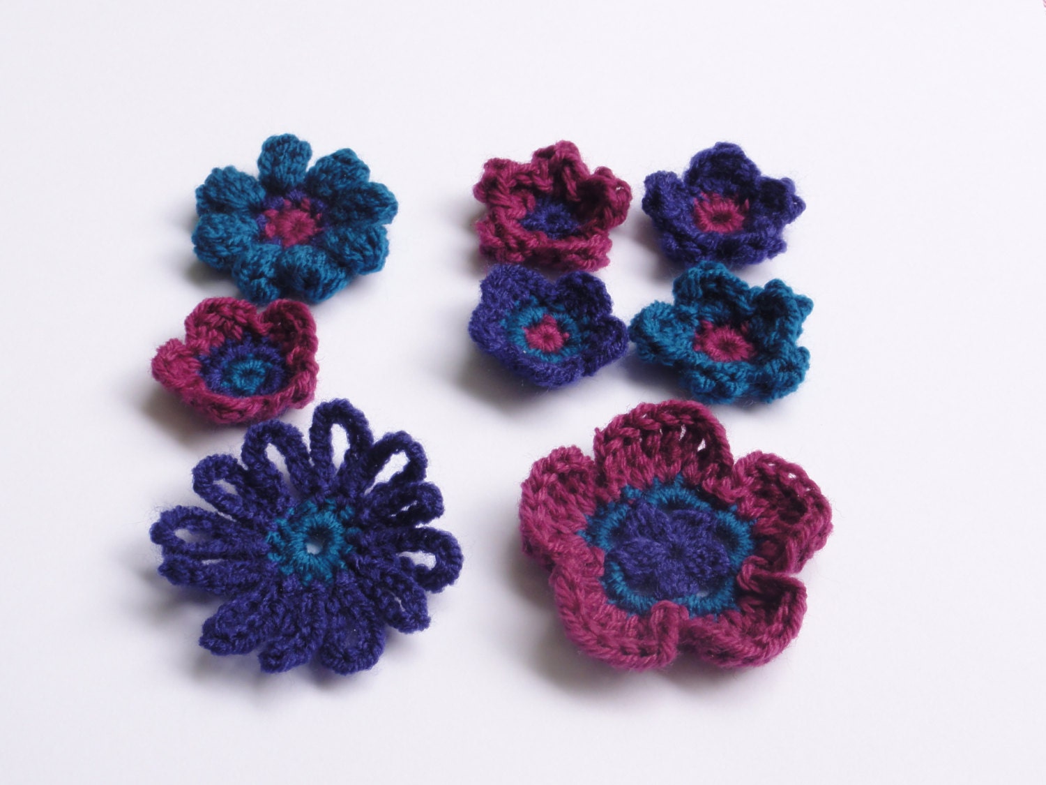 Crochet Flower Appliques