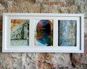 Three 5 x 7 Rust, pink & aqua, france photography: fine art print photography