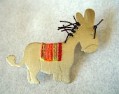 DONKEY BROOCH, little animal brooch,summer brooch, Easter pin jewelry