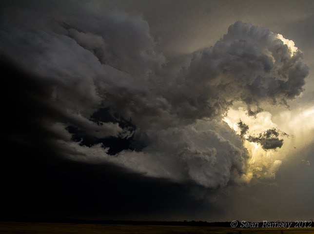 Fist of Fury, Photography, Landscapes, Storms, Weather, Oklahoma, Severe, Cloud Shapes, Tornadoes, Home and Business Decor, 8 x 10