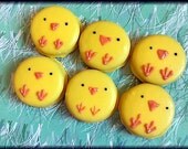 Easter chick peeps yellow chocolate covered Oreo cookies  - 1 dozen in box - baby shower duck duckie