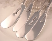 Custom Knife Garden Markers, Pick 4 Personalize, 4 Pc. Custom Set,Shabby Chic, Herb Garden Decoration, Upcycled, Vintage Vegetable Knife