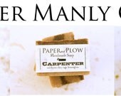 The Super Manly Gift Set of 3 Handmade All Natural Olive Oil & Avocado Butter Soaps: Blacksmith, Carpenter, Lumberjack