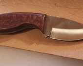 Custom, hand-made small knife with 2.5" AUS8, drop-point blade