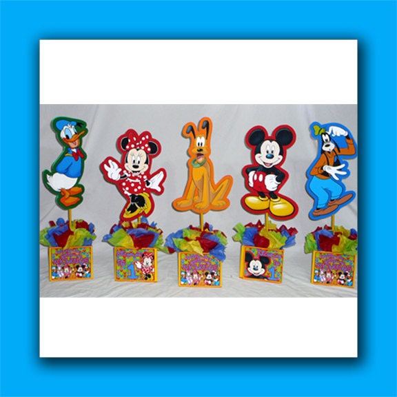 DIY & Supply Kit Small Disney Mickey Mouse Clubhouse Birthday Party Centerpiece, Disney World Party