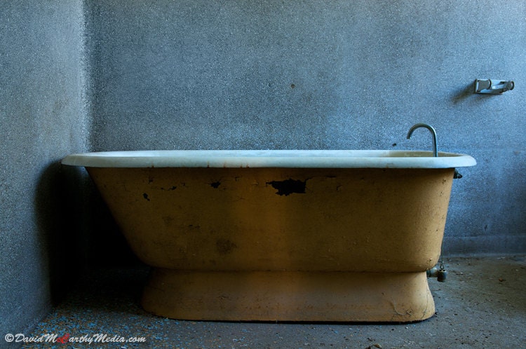 Decaying Bathtub - An 8x12 photographic print of a photograph taken by me in an abandoned mental hospital.