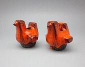 Set of two mid century modern ceramic candle holders by Lars Bergsten (Sweden)