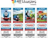 Personalised Custom Thomas The Tank Engine Birthday Ticket Invitations/Invites - DIY Printable Digital File