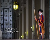 Fine Art Print Travel Photography Colorfu Swiss Guard Protector at the Vatican Rome Italy fPOE