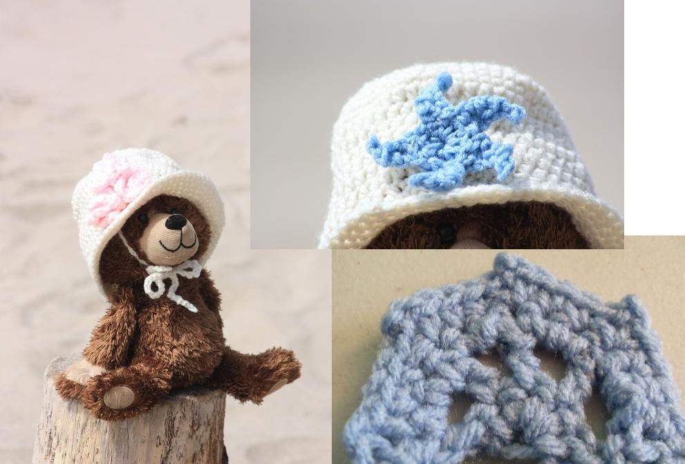 Hand Crochet Baby and Toddler Beach Hat -- Many Color Options
