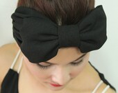 Super Black Big Bow Headband Lovely and Zen Great Party Hair Style