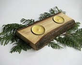 Handmade Wooden Candle Holder WALNUT wood Natural wood Candlestick Log Candleholder Wedding gift Solid wood Woodworks Ecological wood