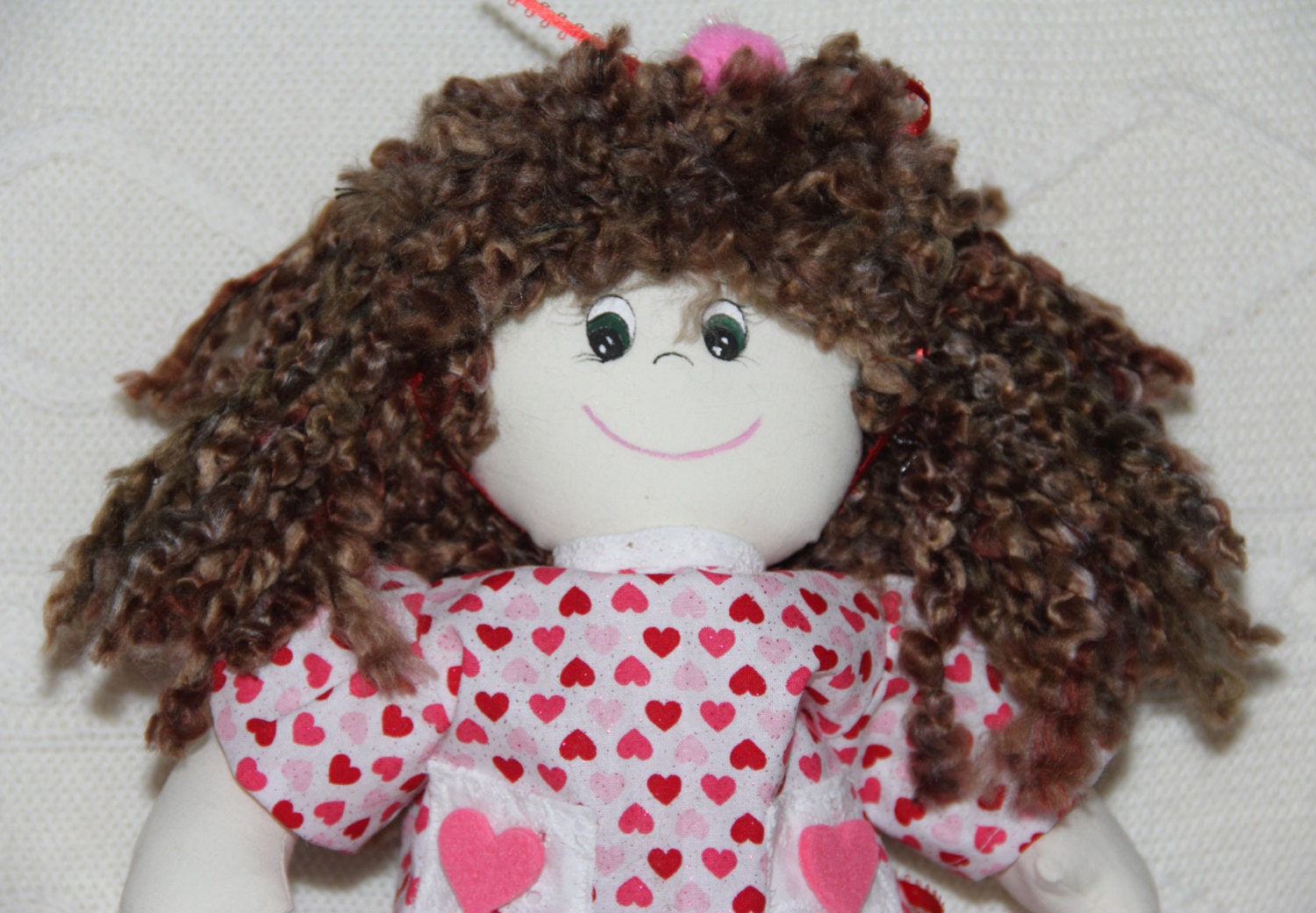 Moly is a unique rag doll, handmade and crafted with soft and cute fabrics.