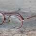 80s red wire framed large glasses