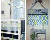 DOUBLE Canvas Custom-Made Hospital Door Hanger for New Baby