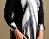 Tunic, black tunic, dress, black dress, women, clothing handmade, shirt, blouse, white, black