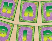 Teenage Mutant Ninja Turtle Inspired Happy Birthday Banner Printable, DIY File Il_170x135
