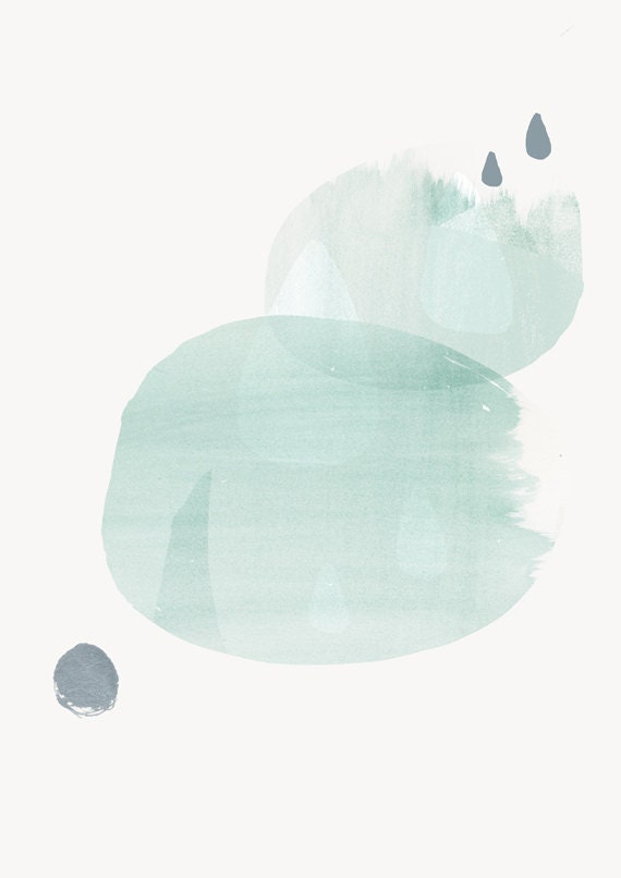 Abstract Shapes Art Print CIRCLES 2-  8x10 "