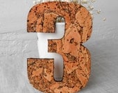 Rustic Table Numbers - Wedding Table Numbers - Natural Cork Table Decoration - Eco Friendly - Green Woodland Decor