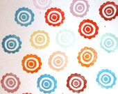 Flower Stamp Modern Design - Hand Carved - Art Supplies - Unique - Rubber Stamp Spring