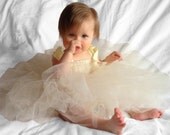 Handmade Baby Girl/Toddler Tutu Dress - Ivory - Ideal for photoshoots - 0 - 24 months - Free Delivery