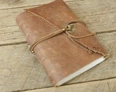 Rugged Leather Bound Verdigris Garden Journal Photo Album Guest Book Travel Diary 7" x 9 1/2"
