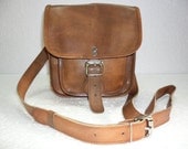 8 Inches Vintage Mens Womens New Handmade Genuine Leather Messenger Bag Purse Pure and Natural leather Goat leather Bag