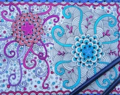 Zendoodle Coloring Page - Zentangle Inspired - Digital Download - Coloring Page A